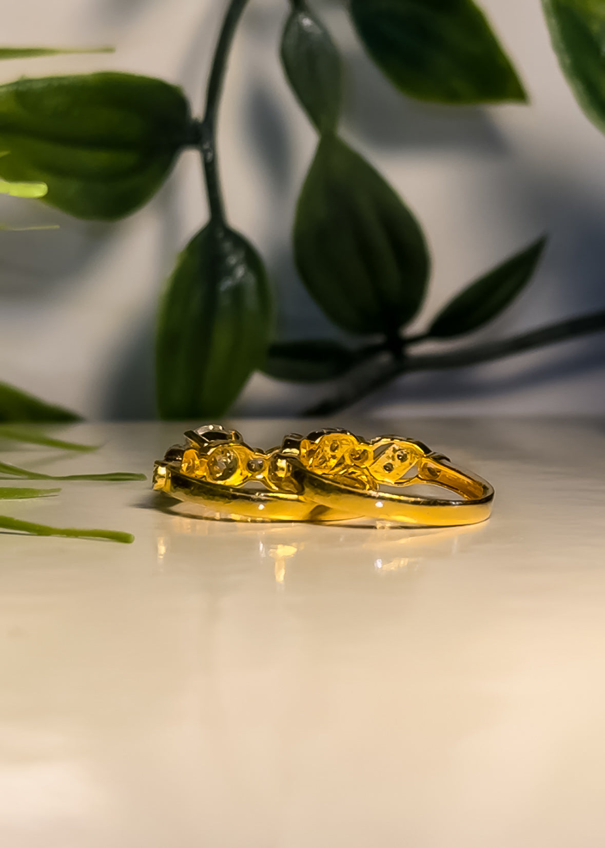 22ct Gold “Mariya” Double Set Rings