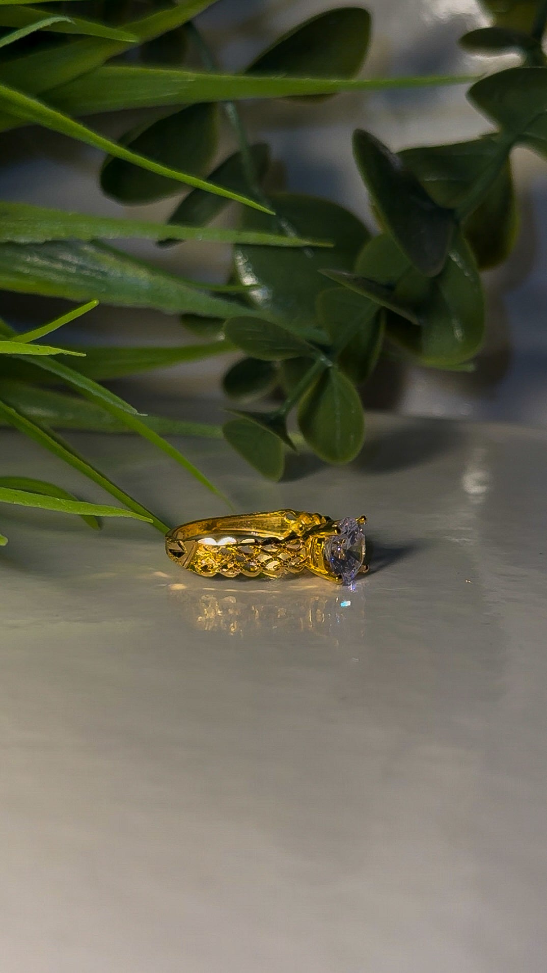 22ct Gold 'Maysun' Diamond cut Ring