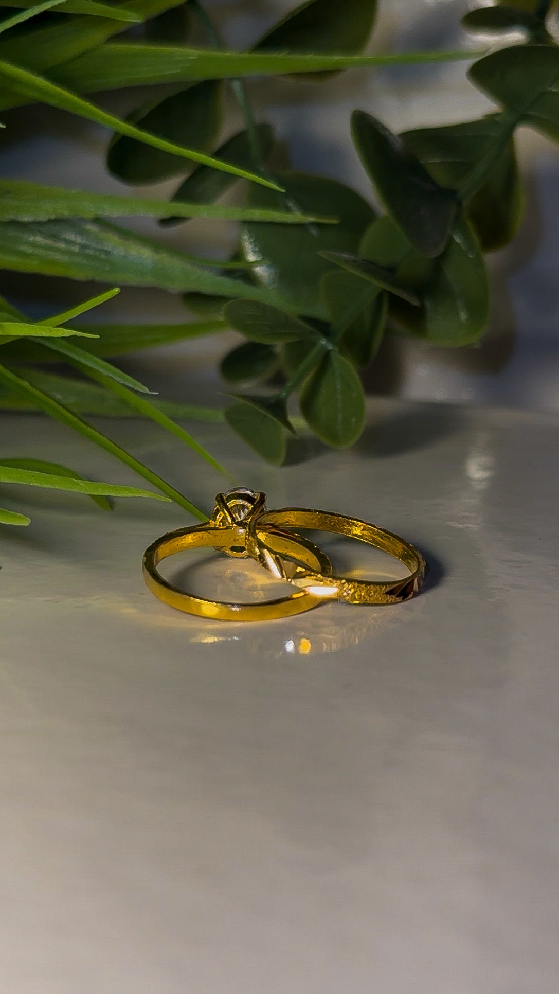 22ct Oval 'Tali Double' Diamond Cut Wedding Ring Set
