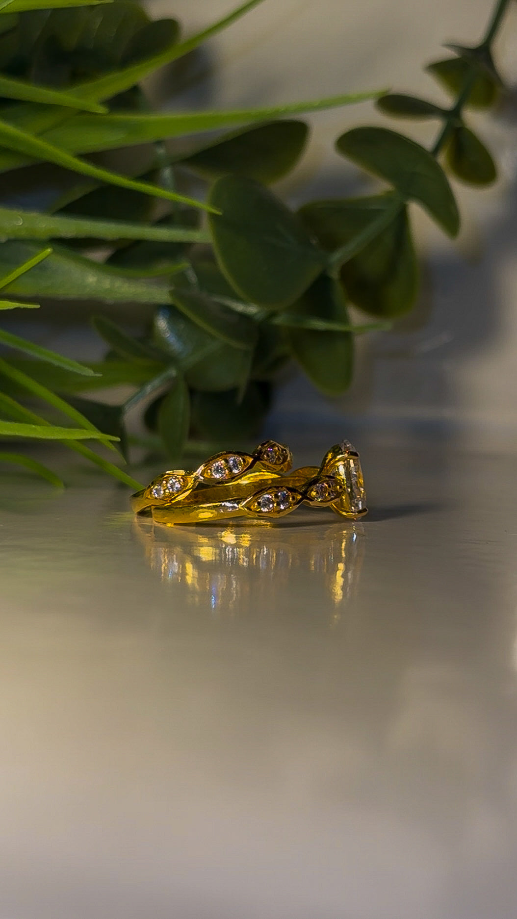 22ct Gold 'Inara Double' Wedding Ring Set