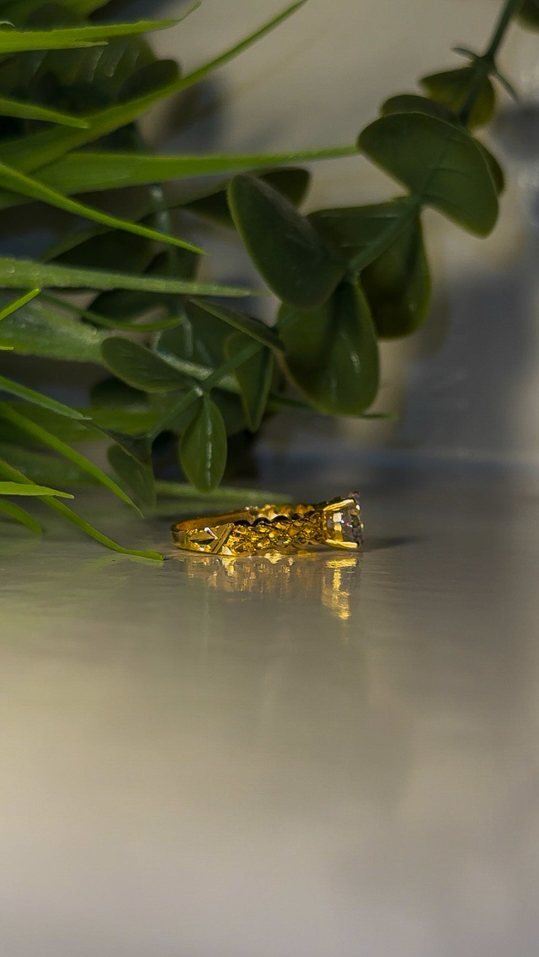22ct Gold 'Maysun' Diamond cut Ring