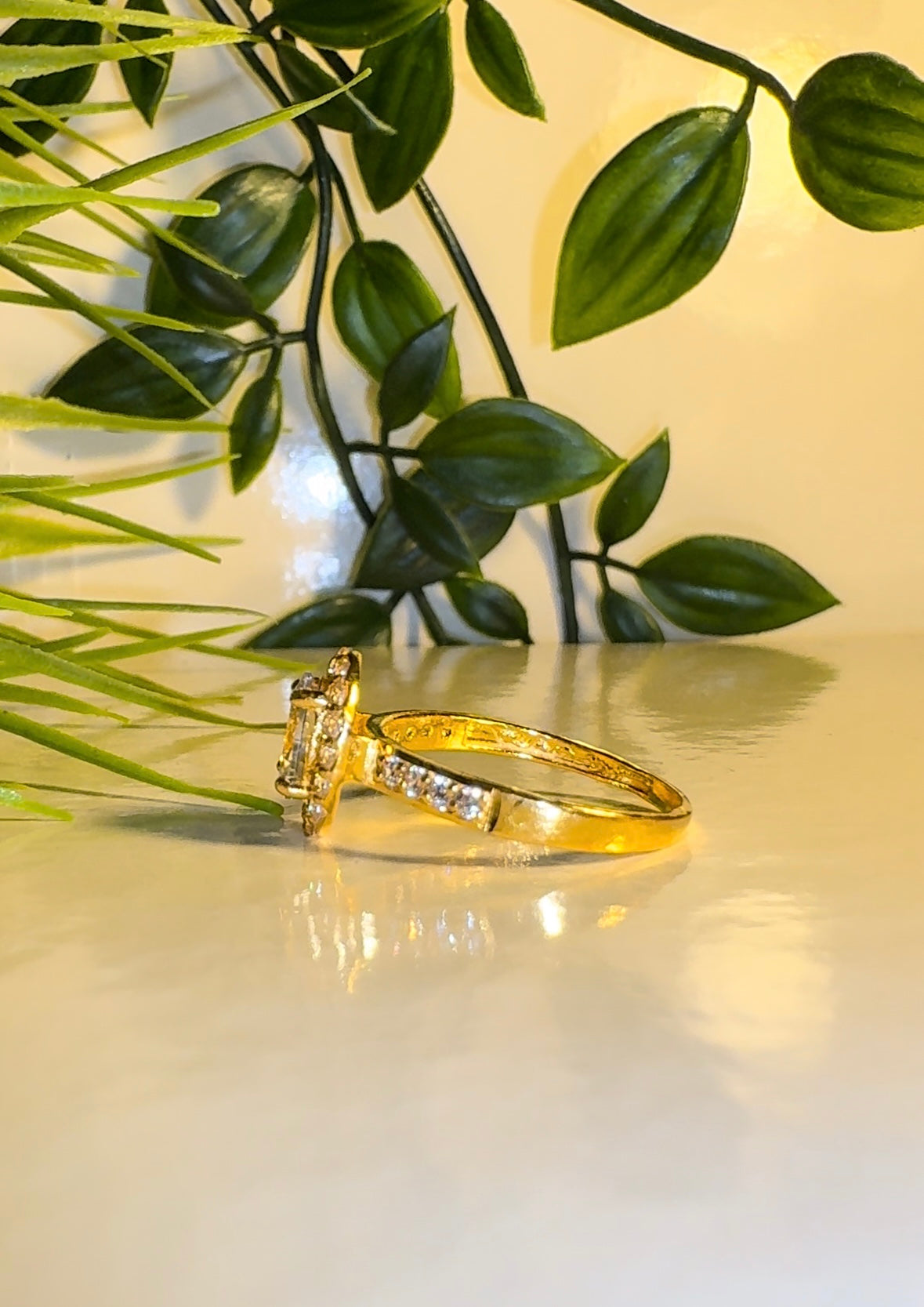 22ct Gold Oval Halo 'Aura' Ring