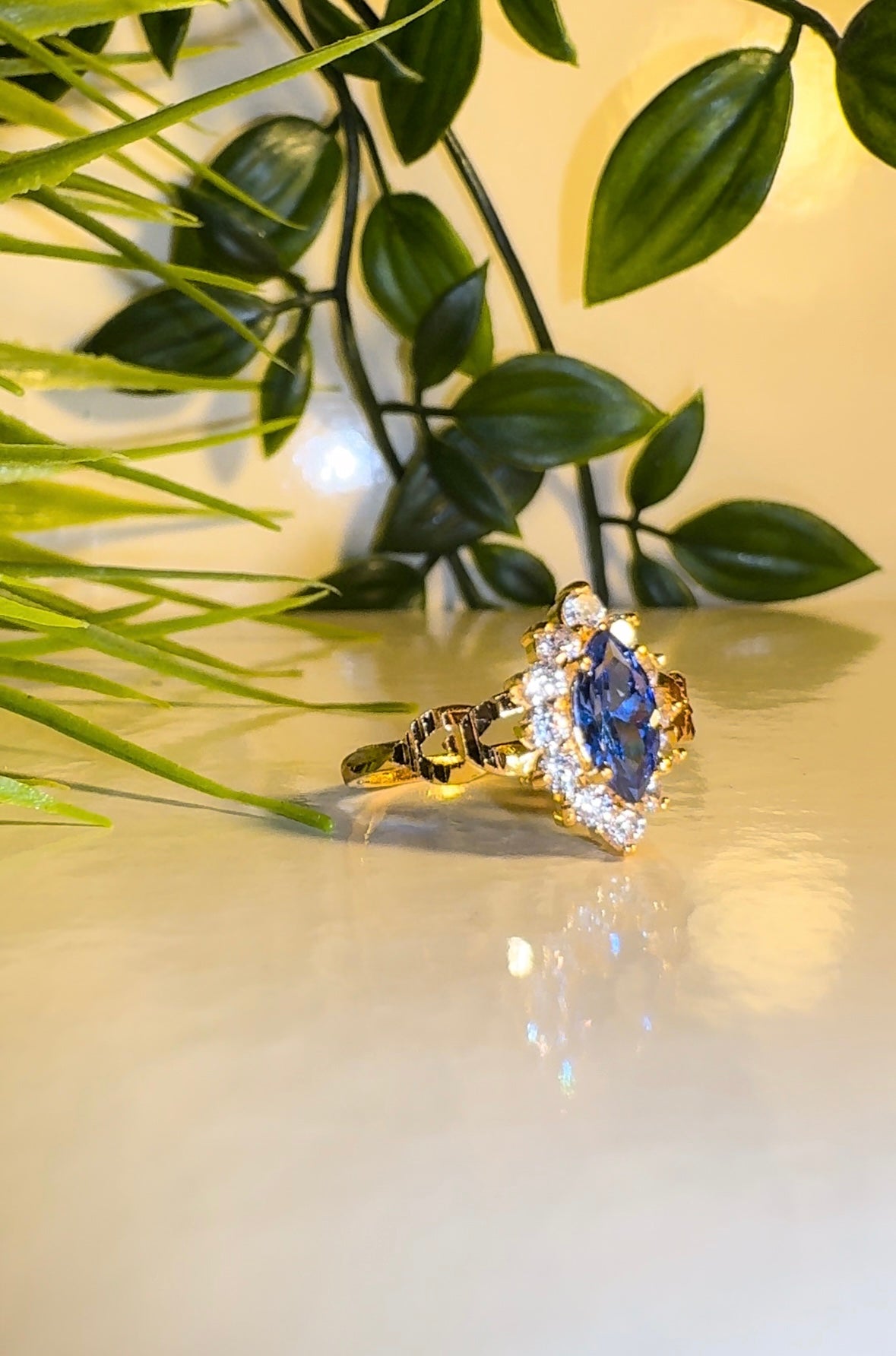22ct Gold Halo Marquise "Arya" Ring
