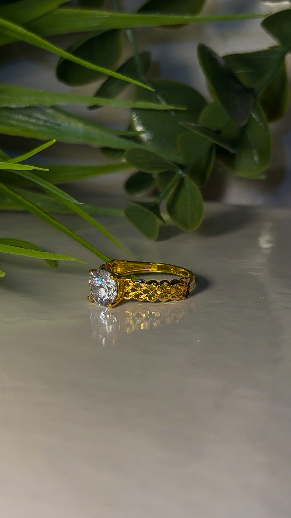 22ct Gold 'Maysun' Diamond cut Ring