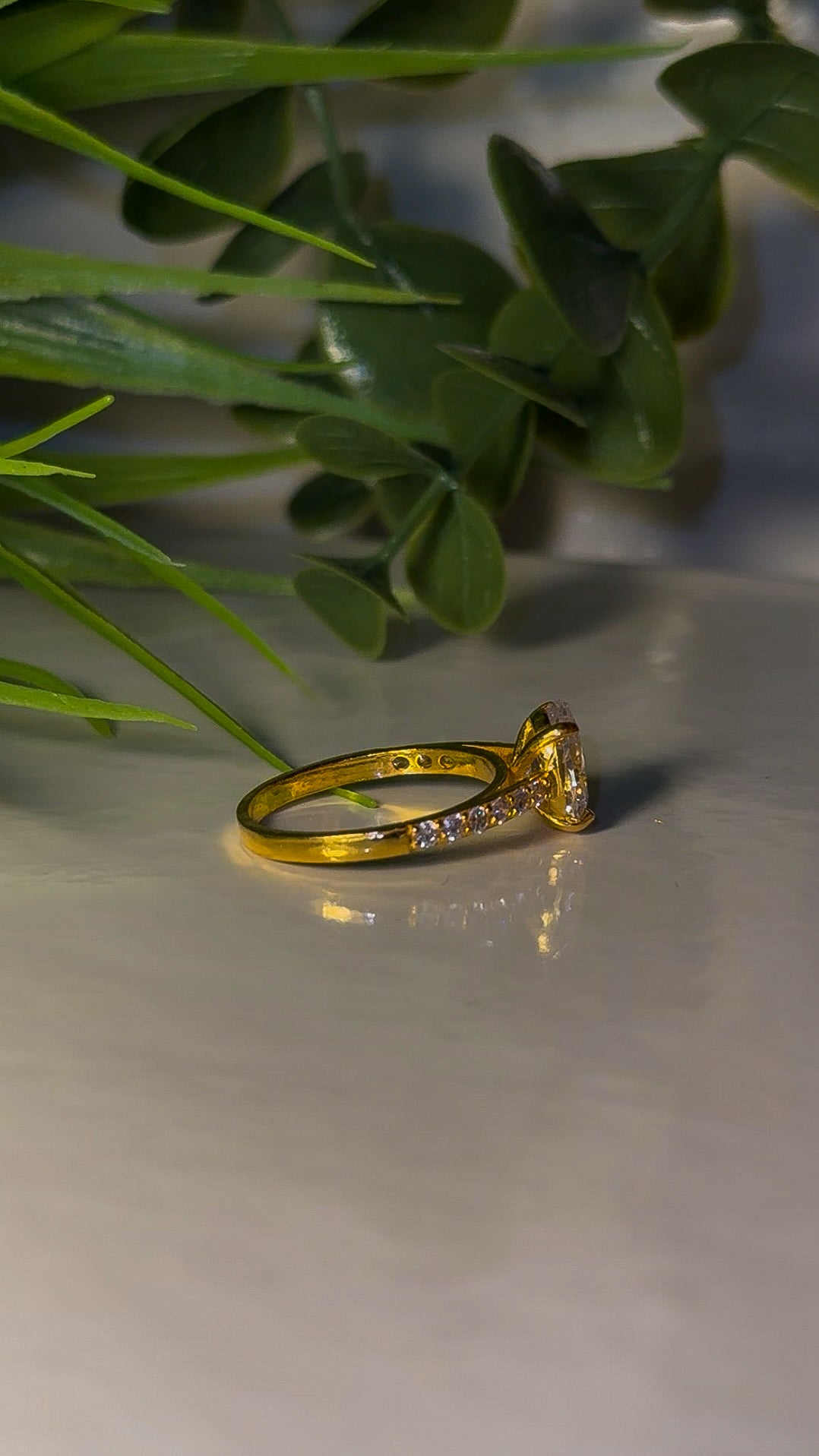 22ct Gold 'Jamila' Tear Drop Shape Ring