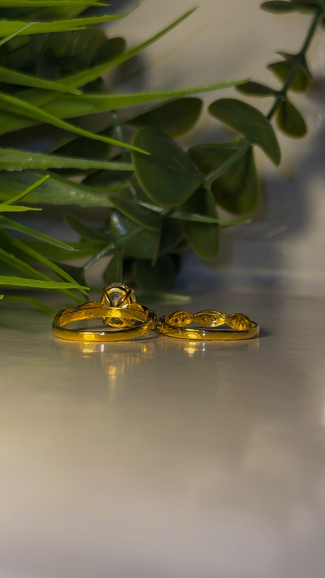 22ct Gold 'Inara Double' Wedding Ring Set