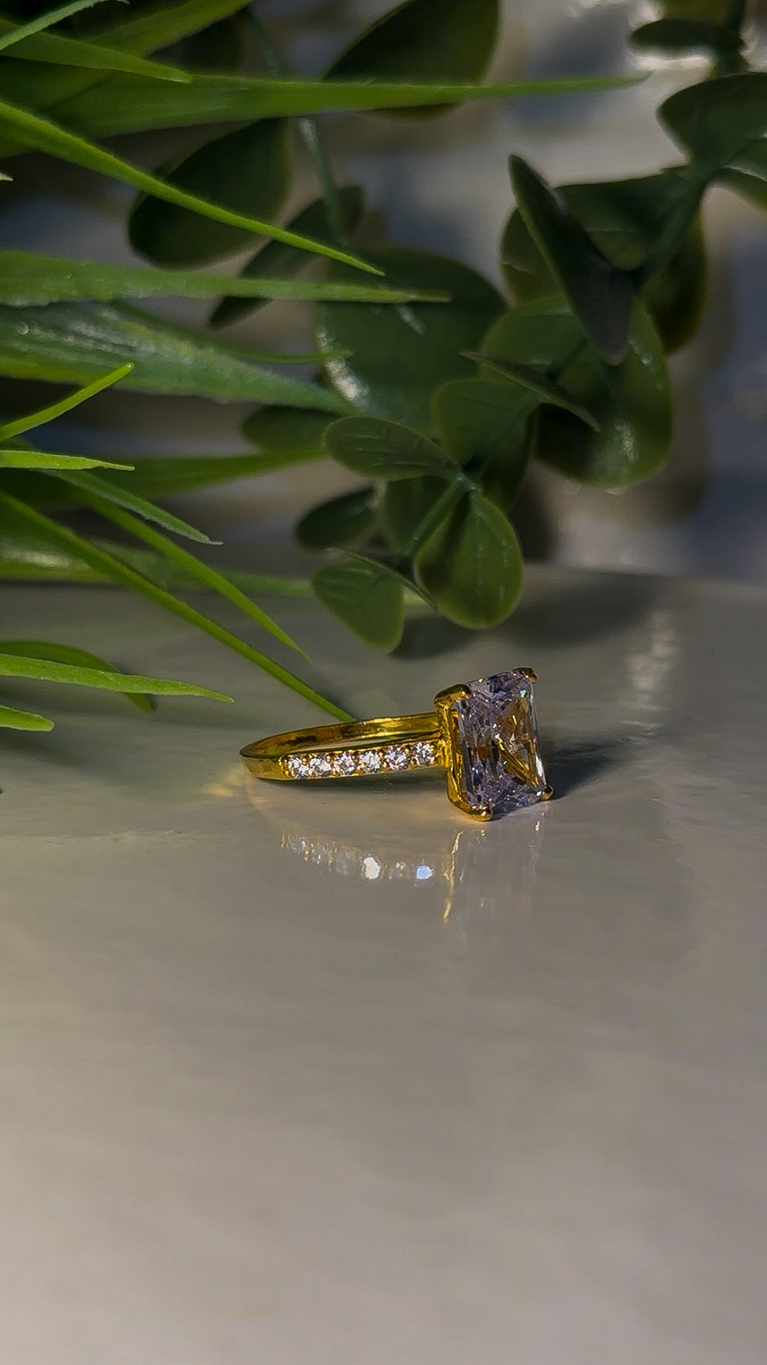 22ct Gold Radiant Cut ‘Salma’ Ring